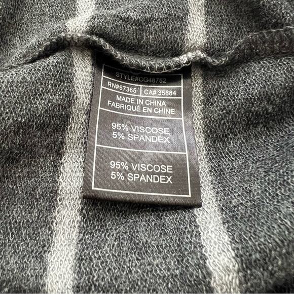 Cupcakes & Cashmere Stripe Malbec Heather Gray Mini Dress Size L - Picture 8 of 11